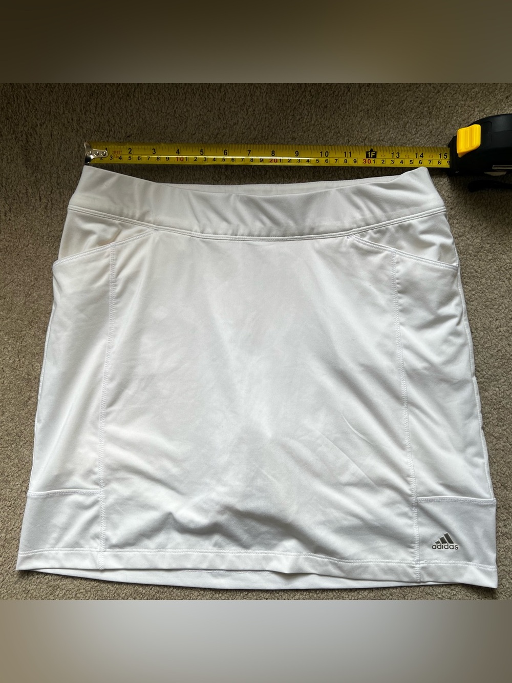 adidas White Performance Skort with Logo
